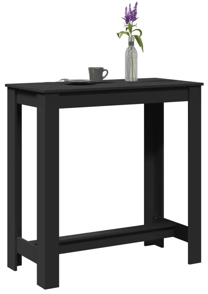 fekete szerelt fa bárasztal 102 x 50 x 103,5 cm