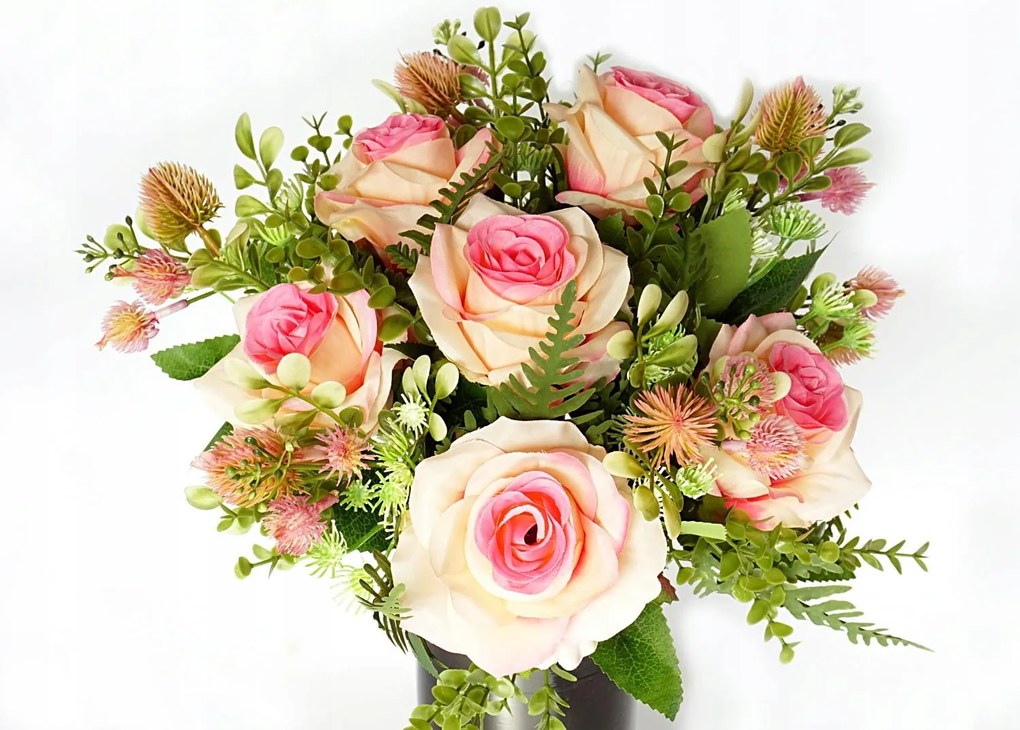 Rózsacsokor Rózsa művirág Rózsaszín nád Virág ág Nagy