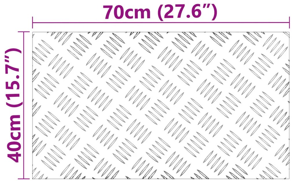 Alumínium Rácsos Lemezek 2 db Csúszásgátlós 70x40 cm