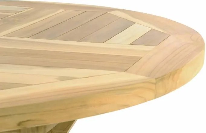 DIVERO Kerti asztal Ø 80 cm tíkfa