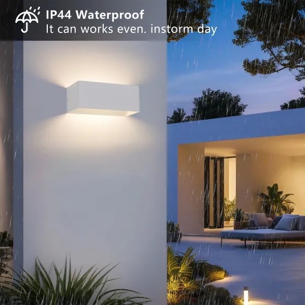 Brilagi - LED kültéri fali lámpatest DONNANI LED/7W/230V 20 cm fehér IP44