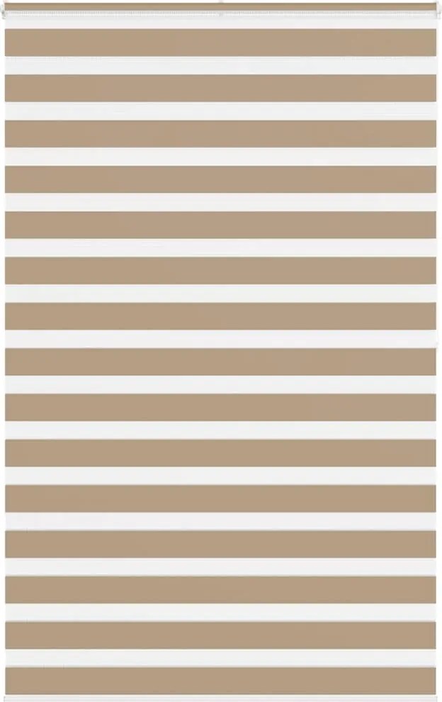 vidaXL zebrafüggönnyel homokbarna szövetszélesség 140,9 cm poliészter