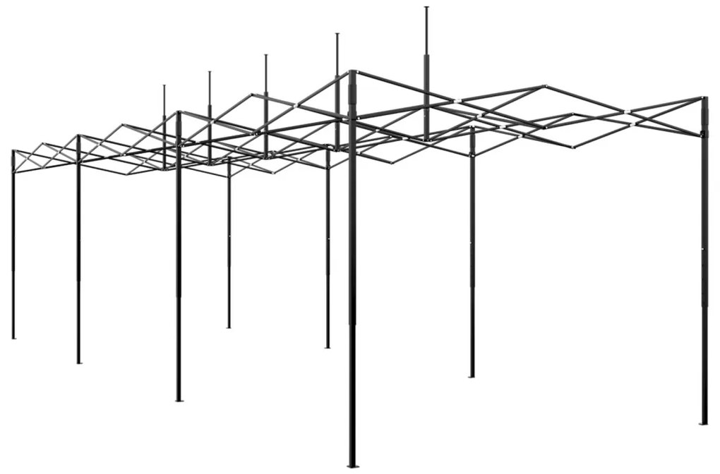 Sétáló Üvegház Felpattintható Kerettel – Zöld, 870 x 290 x 315 cm, acél