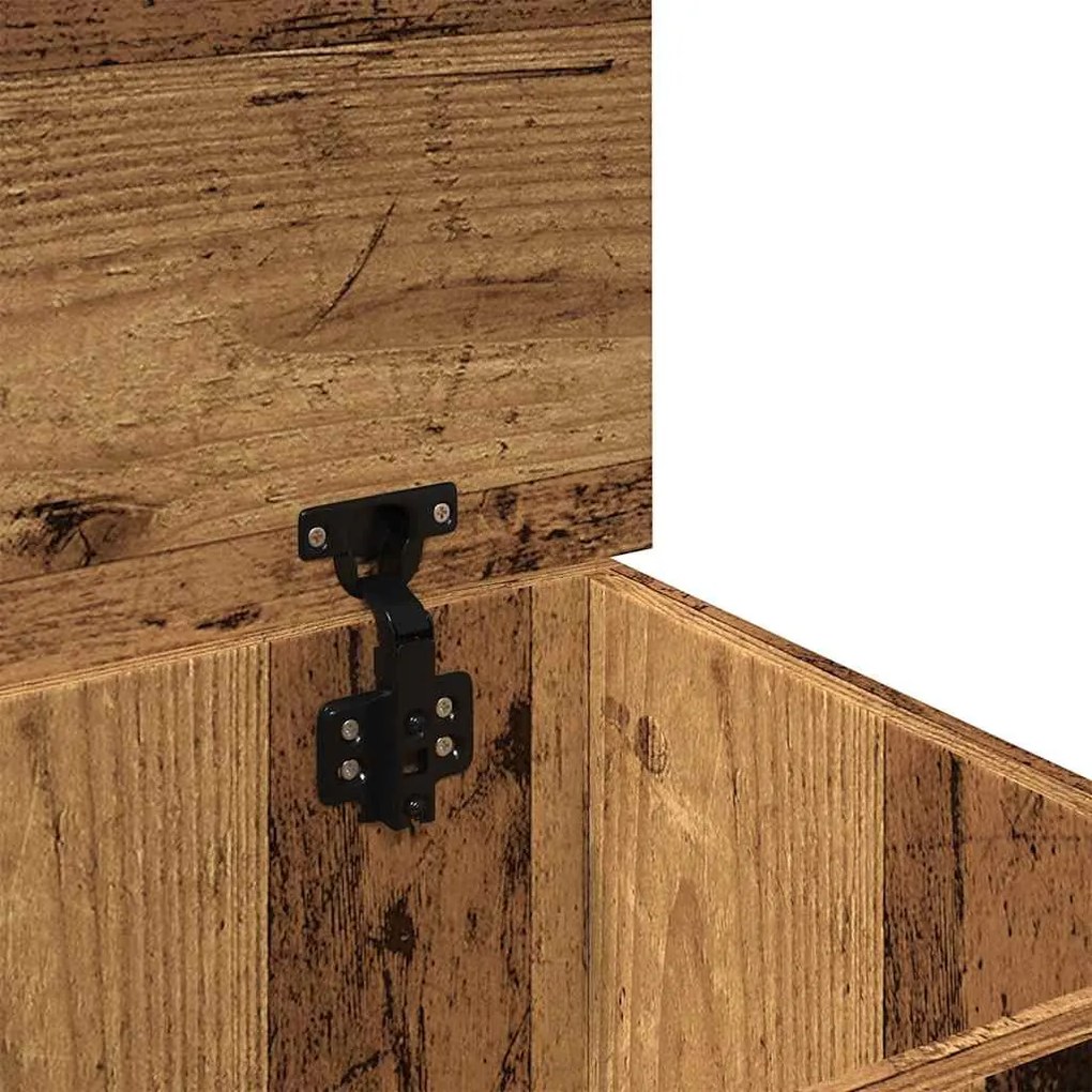 antik fa színű szerelt fa tárolódoboz 30 x 50 x 28 cm