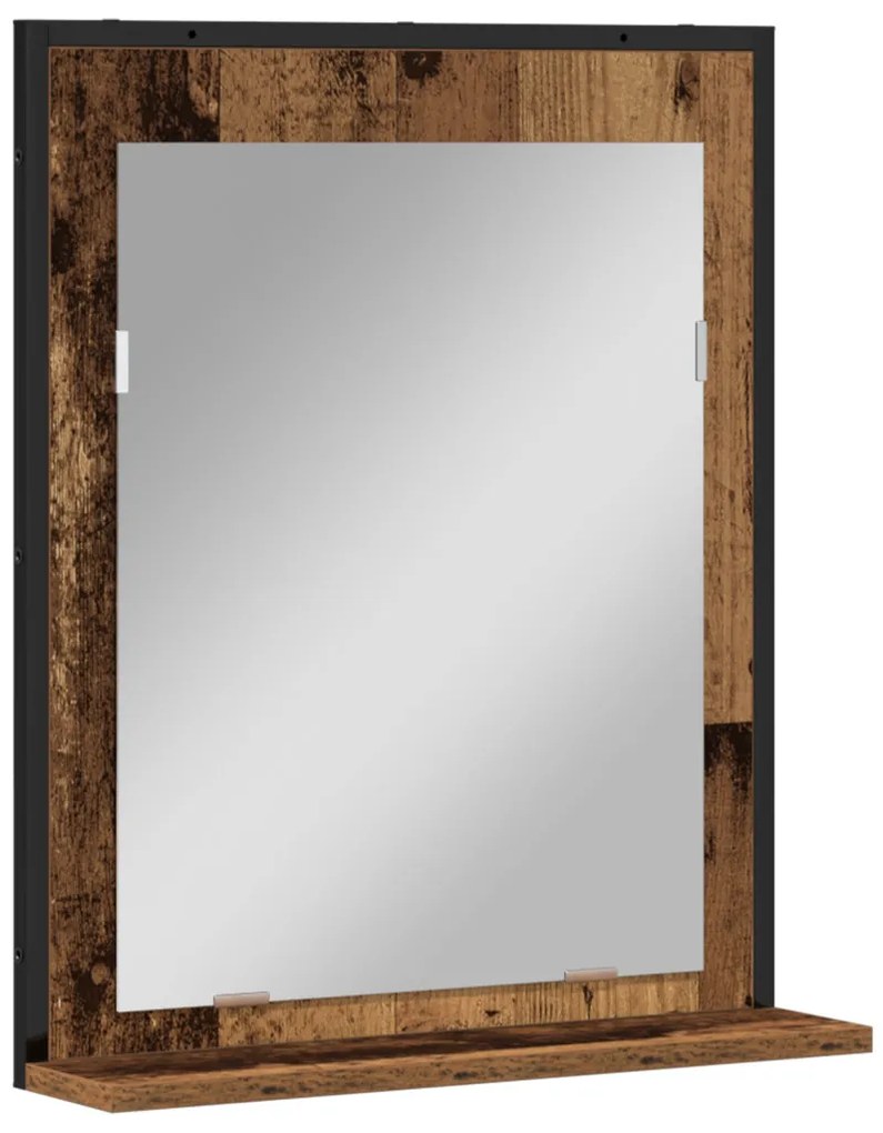 Fürdőszobai Tükör Régi Fa 50x12x60 cm Műszaki Fa