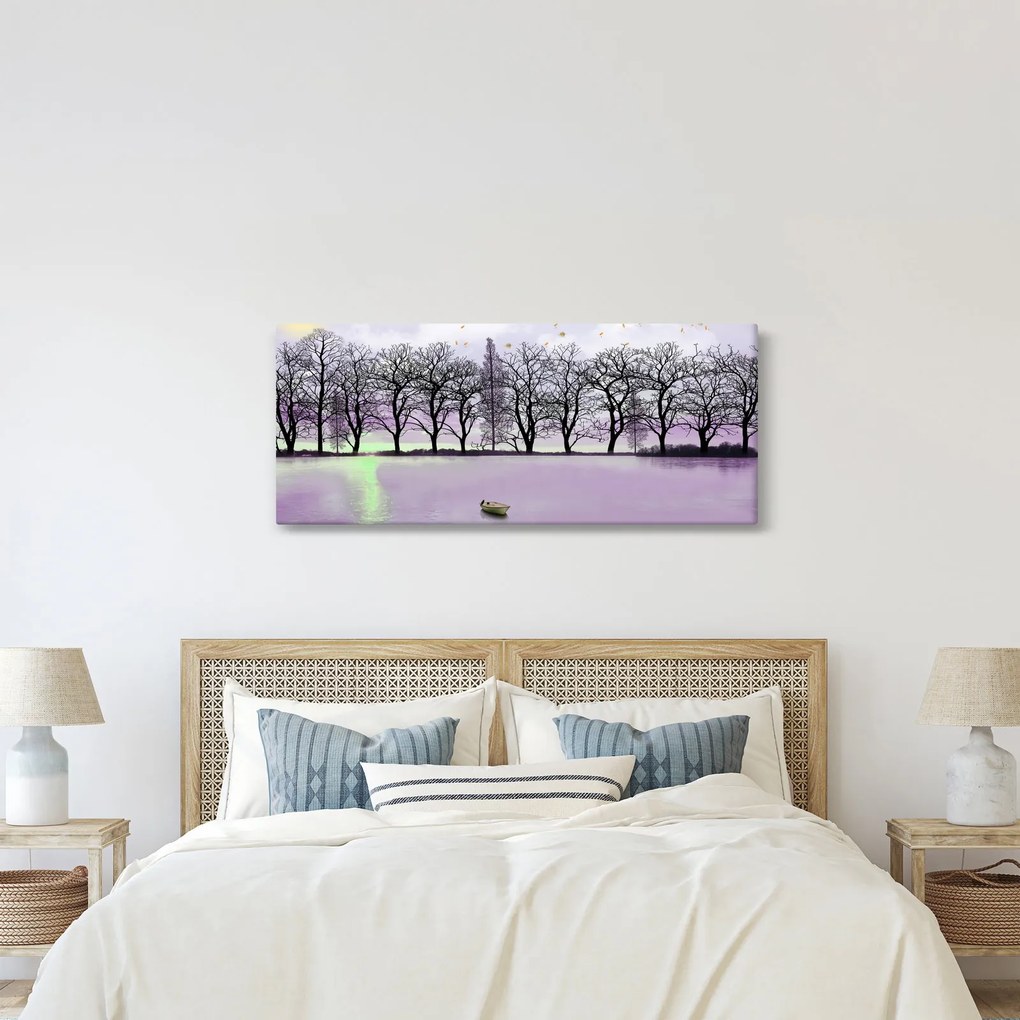 Kép - Bárkák a tavon (120x50 cm)