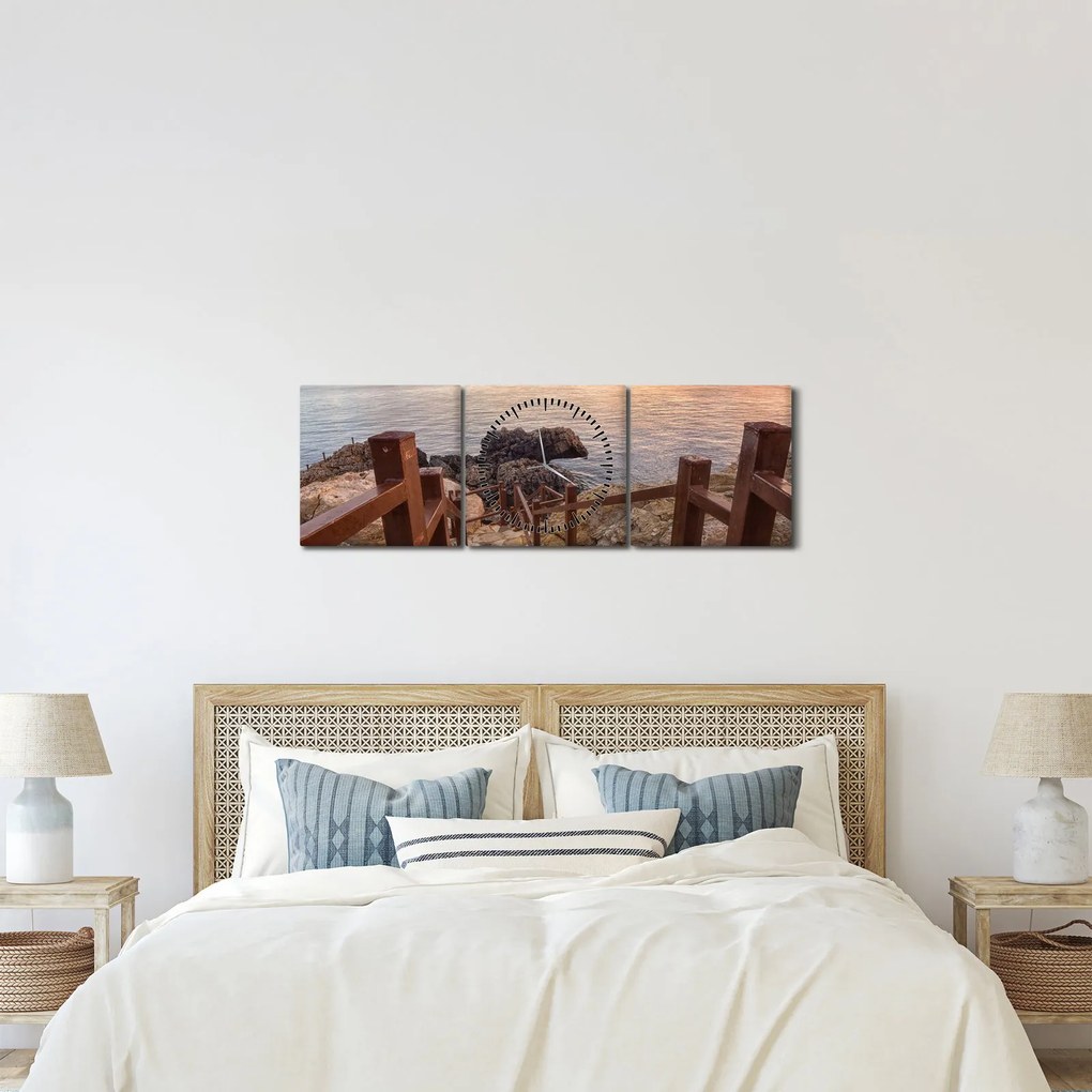 Kép - Ereszkedés a tengerhez (órával) (90x30 cm)