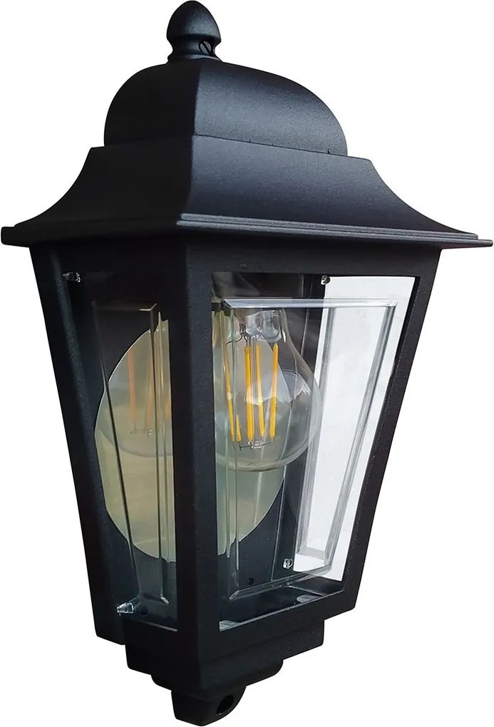 Elstead lighting klasszikus kültéri fali lámpa deco lane fekete átlátszó elsdeco-lane7-black IP44