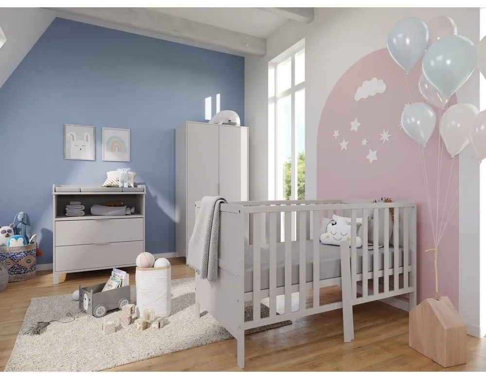 Krémszínű gyerek komód 89x92x54 cm Alkmaar – Germania