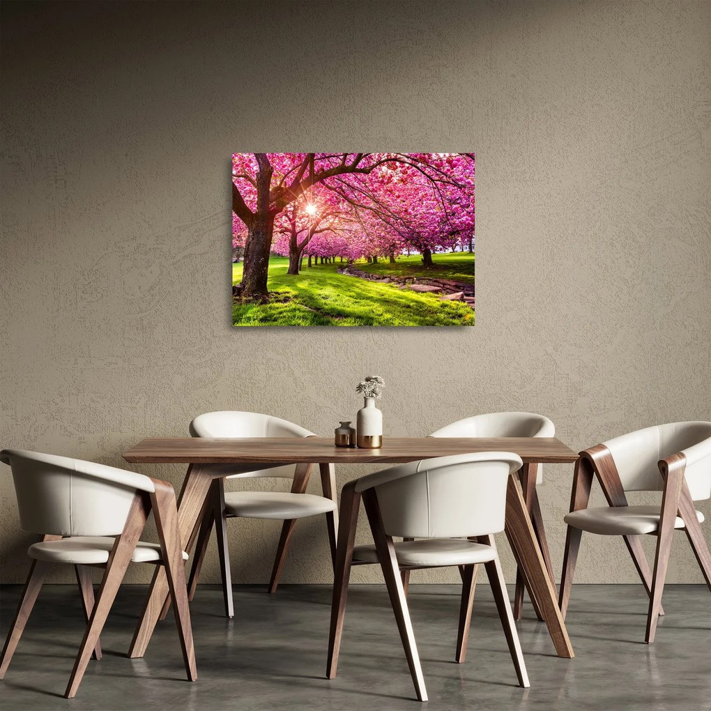 A virágzó cseresznye képe, Hurd Park, Dover, New Jersey (üvegen) (70x50 cm)