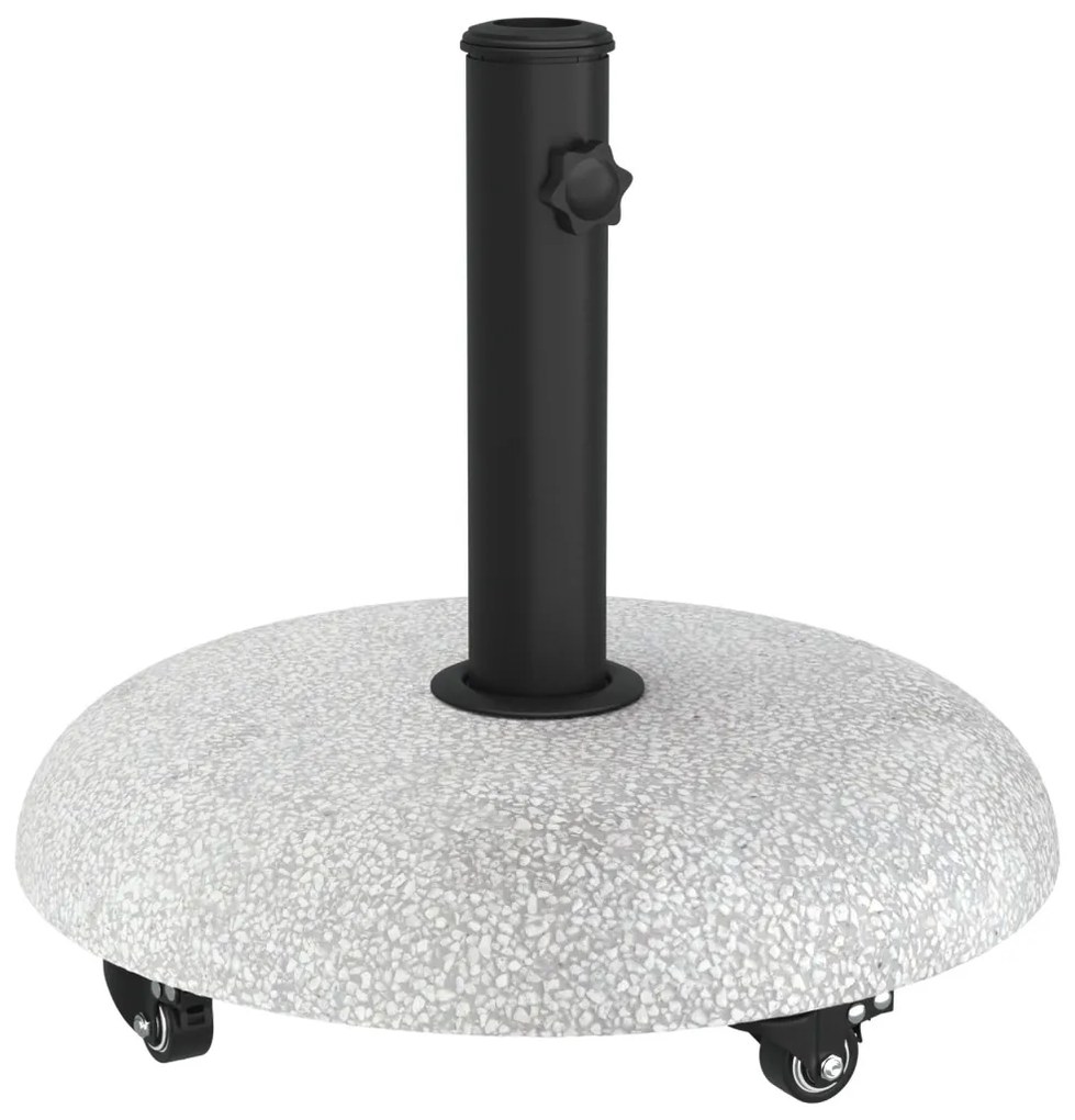 Kerekes napernyő alap 37/42/52/58mm-es pólusokhoz Világosszürke Beton