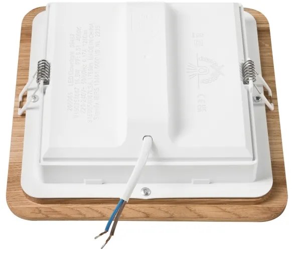 LED Beépíthető lámpa WOODY SPOT LED/17W/230V 3000K tölgy 18,5x18,5 cm