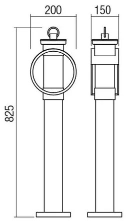 Redo 9573 - Kültéri lámpa COMPASS 1xE27/42W/230V IP33