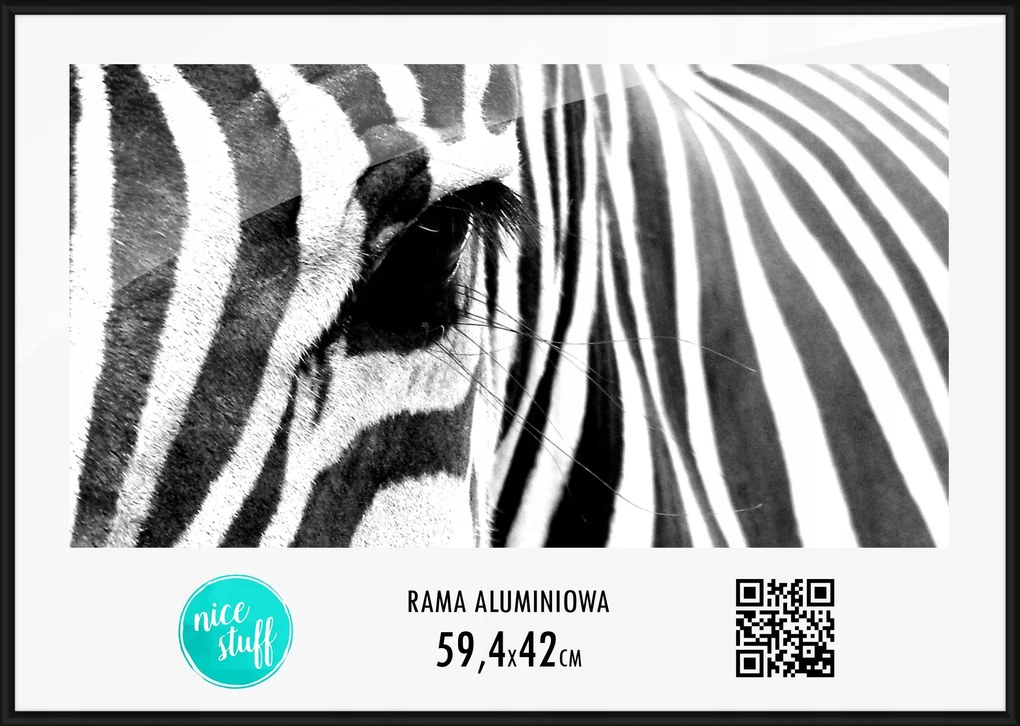 Képkeret 42x59,4 cm A2 alumínium képkeret fekete képkeret