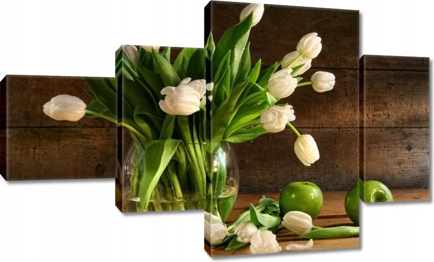 Vászonkép 130x80 Fehér tulipánok