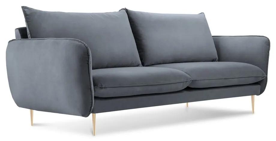 Florence szürke kanapé bársonyhuzattal,160 cm - Cosmopolitan Design
