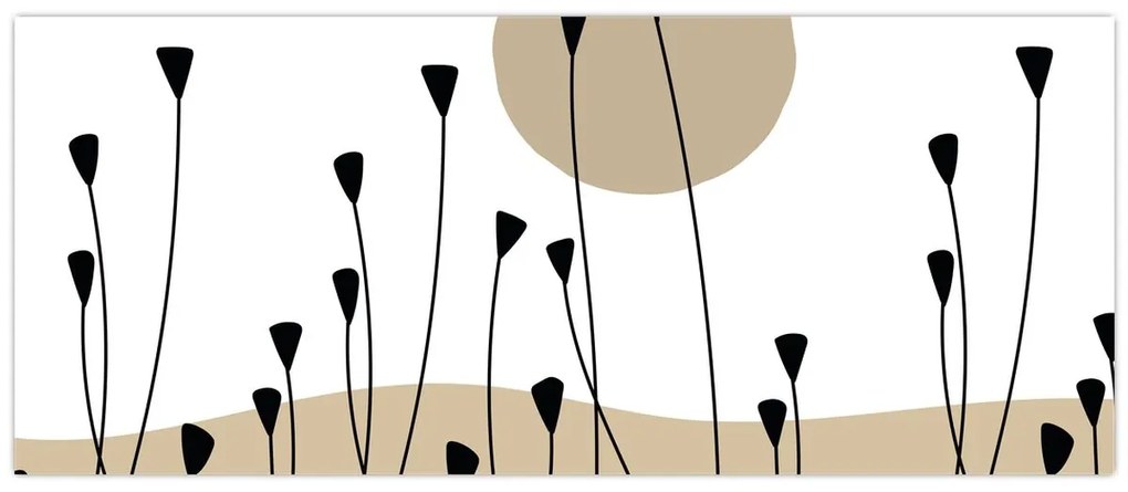 Kép - Grafikus rét N⁰2 (120x50 cm)