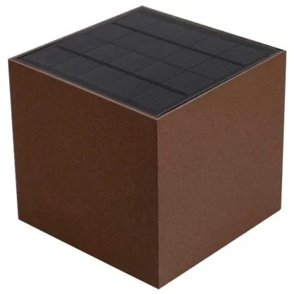 LED napelemes fali lámpa szenzorral LED/9W/3,7V 3000/4000/5000K IP65 barna