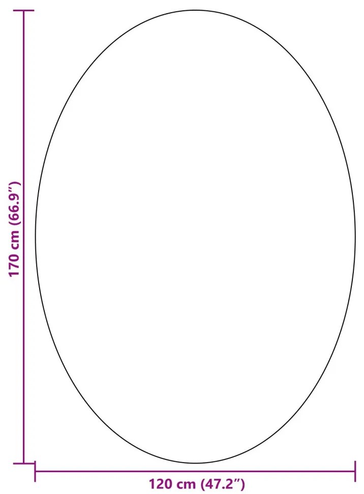 Szőnyegek Antracit Gyapjú 120 x 170 cm Területszőnyeg Kerek