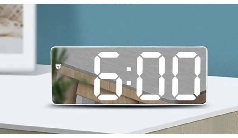 Nagyméretű Led Kijelzős Asztali Óra Fekete/Fehér GH-0712L
