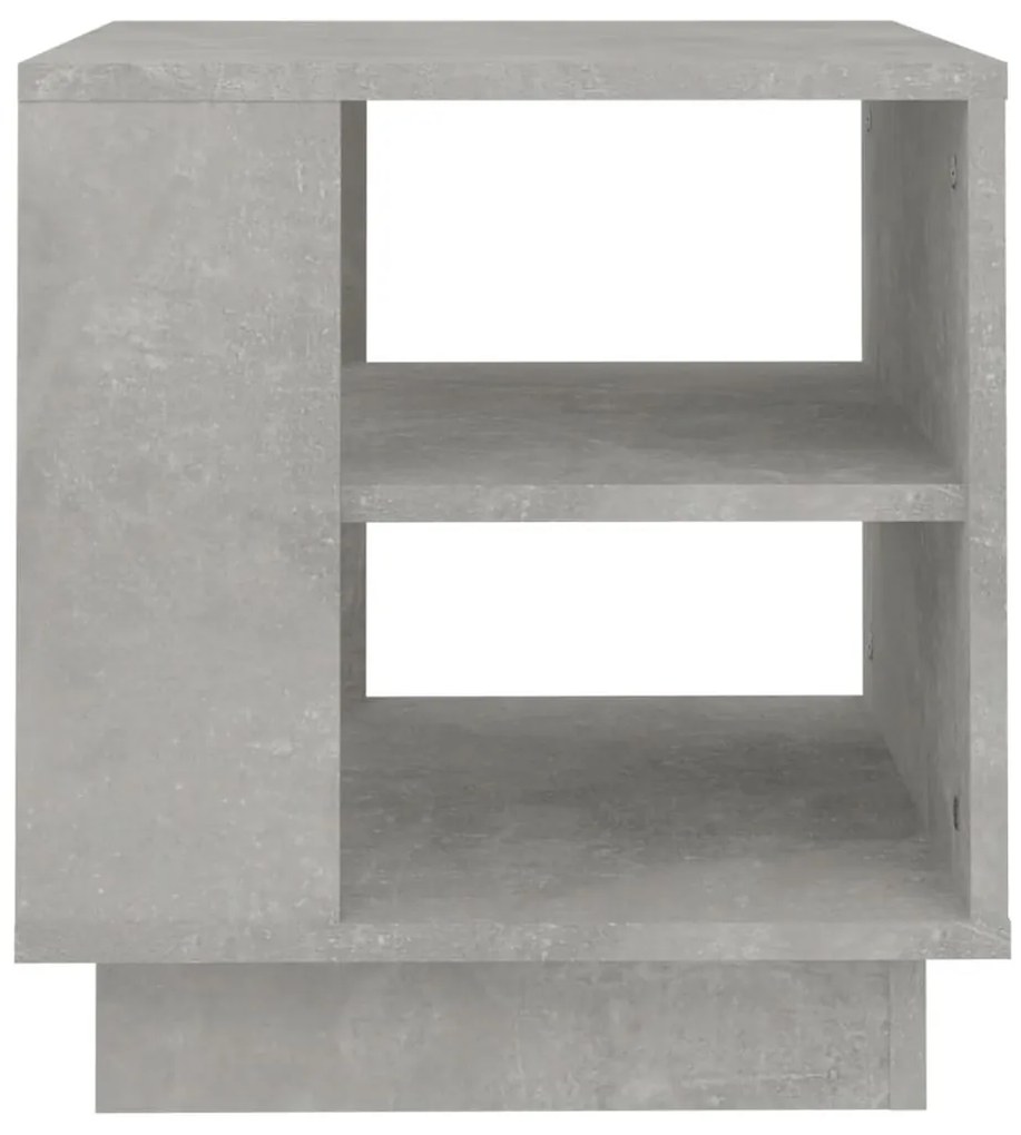 Betonszürke szerelt fa dohányzóasztal 40x40x43 cm