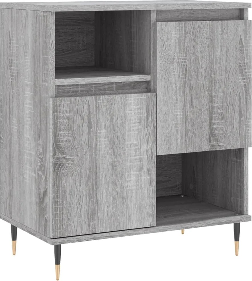 vidaXL szürke sonoma színű szerelt fa tálalószekrény 60 x 35 x 70 cm