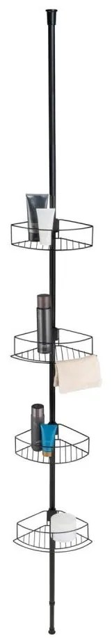 WENKO 24568100-DOLCEDO sarokpolc 31x230 cm rozsdamentes acél/fekete