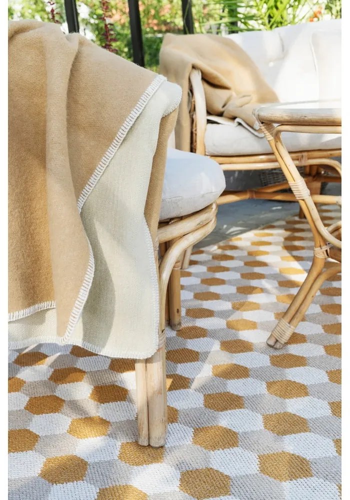 Okkersárga kültéri-beltéri futószőnyeg 70x160 cm Dana Ochre – Pappelina