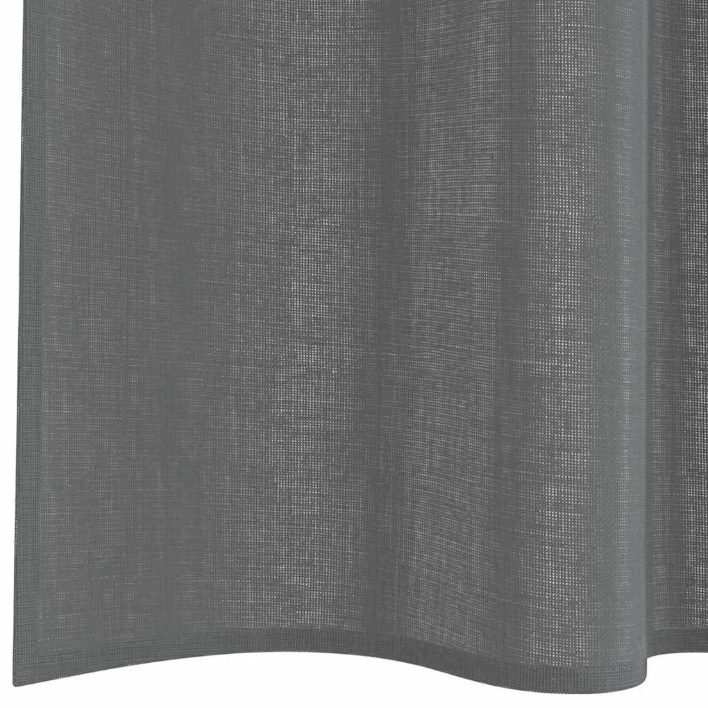2 db sötétszürke fátyolfüggönyök hurokkal 140x260 cm