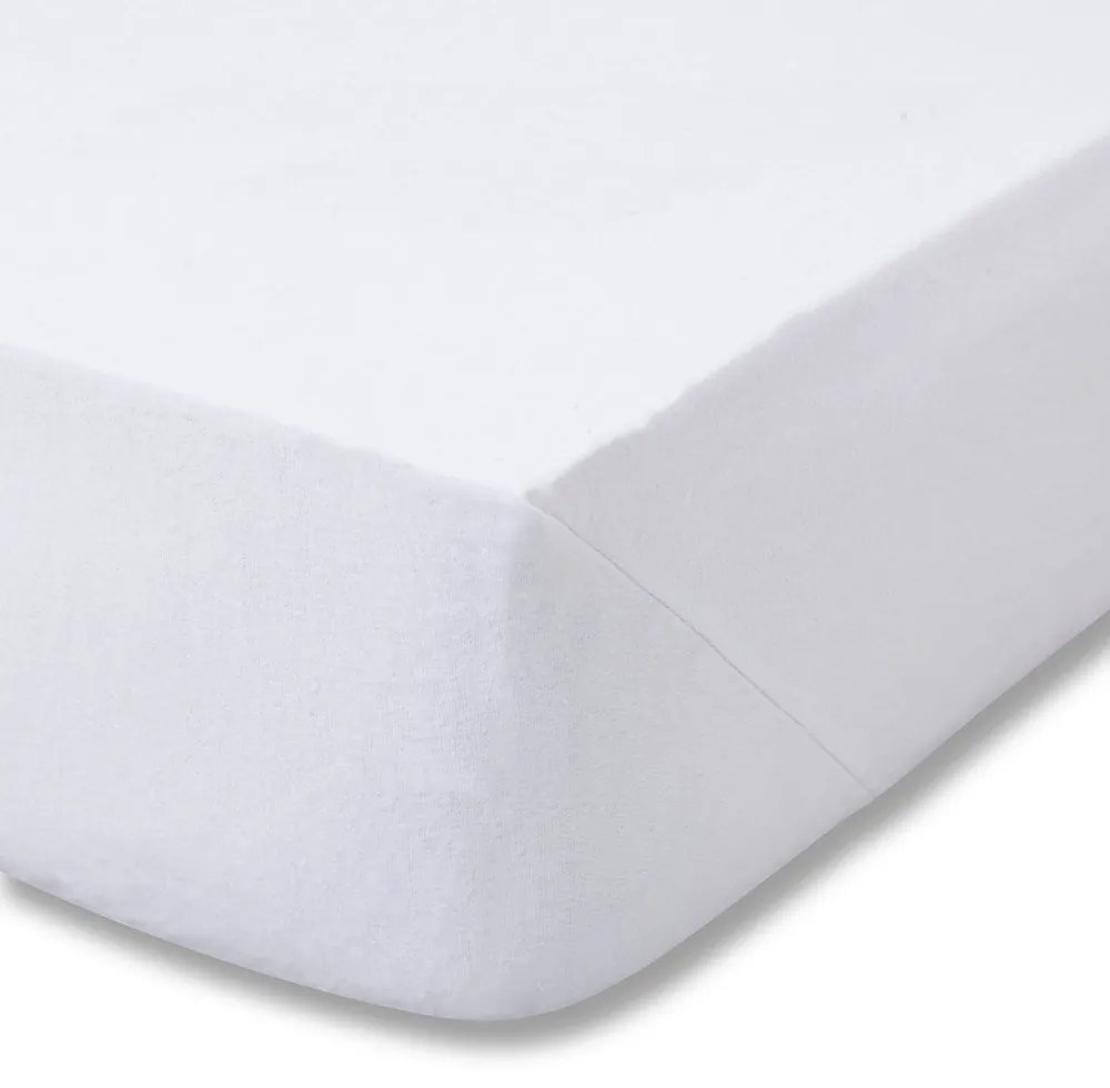 Fehér gumis flanel lepedő 135x190 cm Brushed – Catherine Lansfield