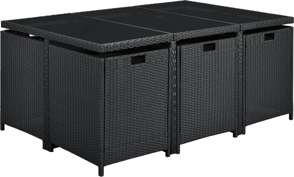 Juskys Baracoa XL kerti rattan ülőgarnitúra