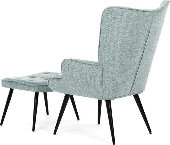 Relaxációs fotel, kék, bársony kárpit, AK-303 BLUE2