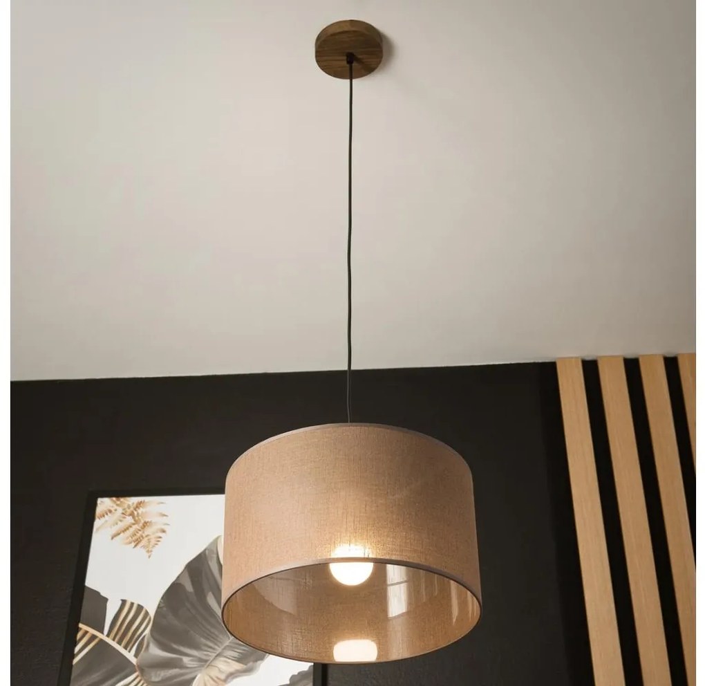 Brilagi Brilagi - Csillár zsinóron ANTHONY 1xE27/60W/230V tölgy/barna BG1425