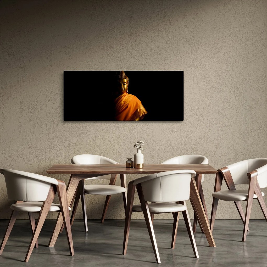 Kép - Arany Buddha szobor (120x50 cm)