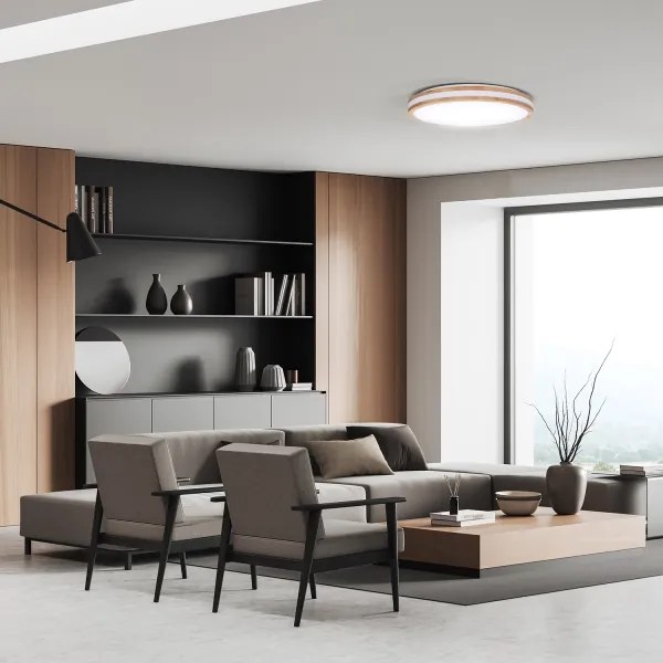 Solight WO8007 - LED dimmelhető lámpa WOODY LED/48W/230V 3000-6500K, 38 cm, DO