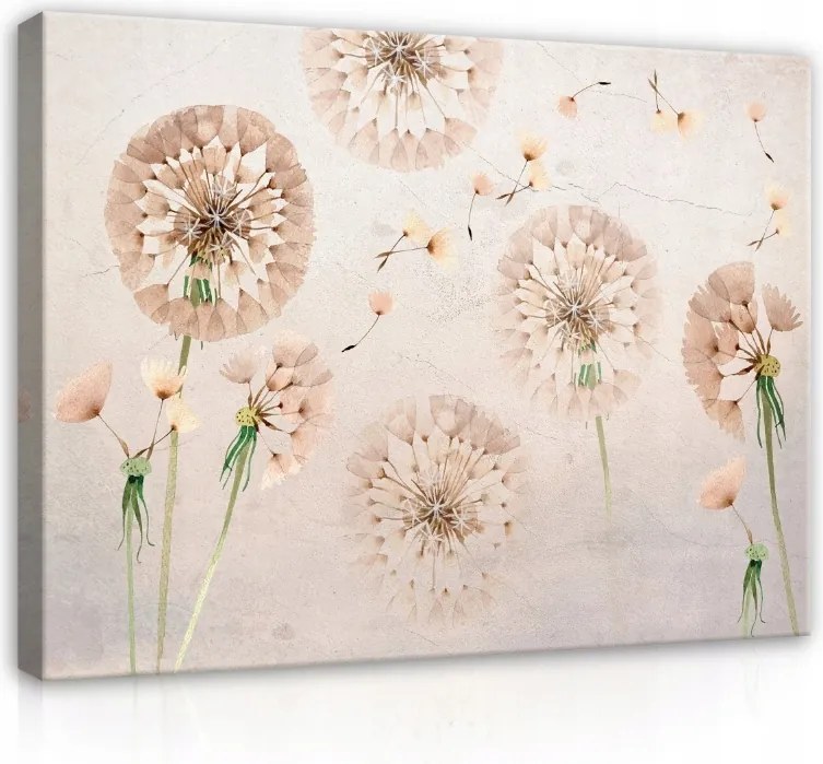 Vászonkép 80x60 Pitypang természet finomság nyugalom nyár tavasz