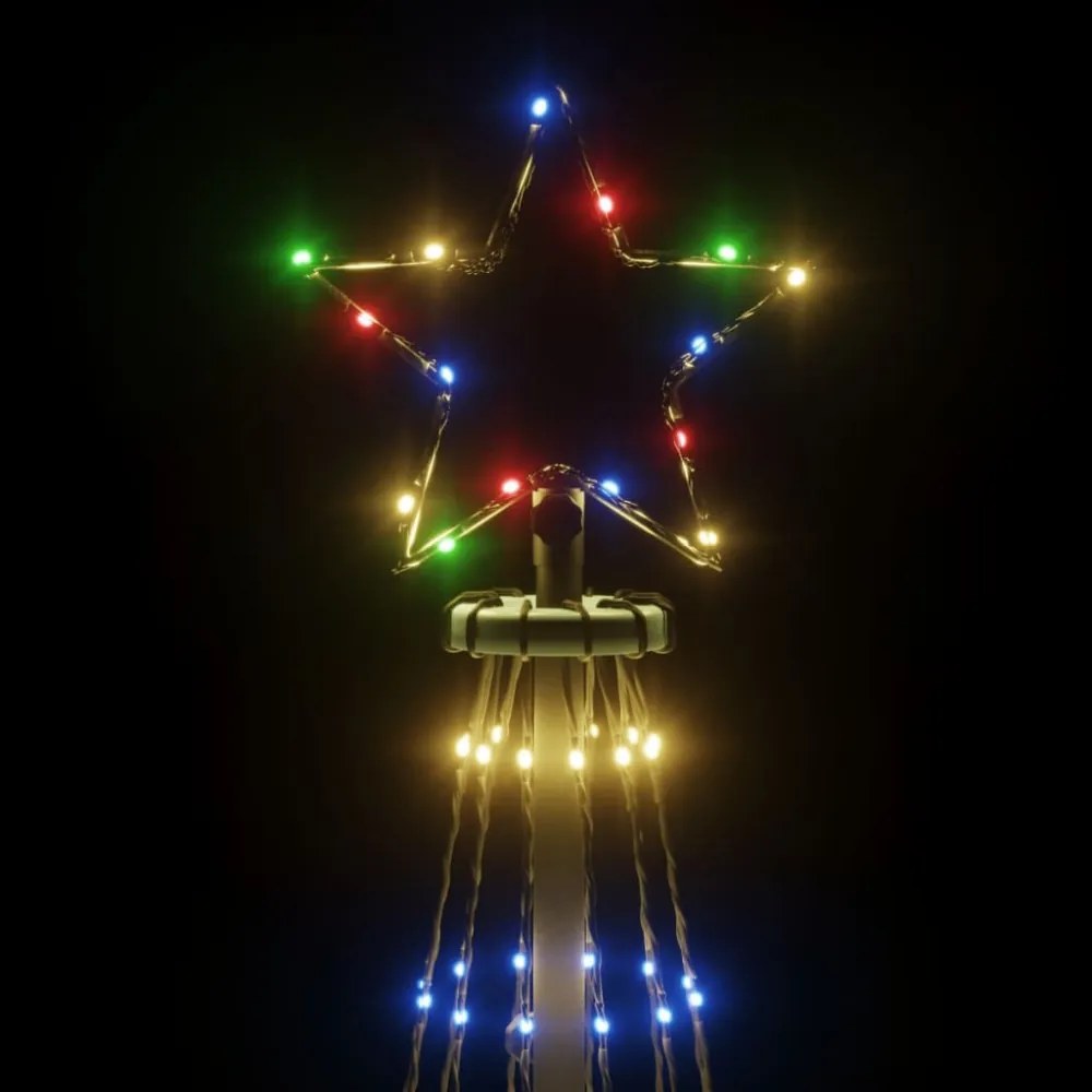 színes fényű karácsonyfa tüskével 310 LED-del 300 cm