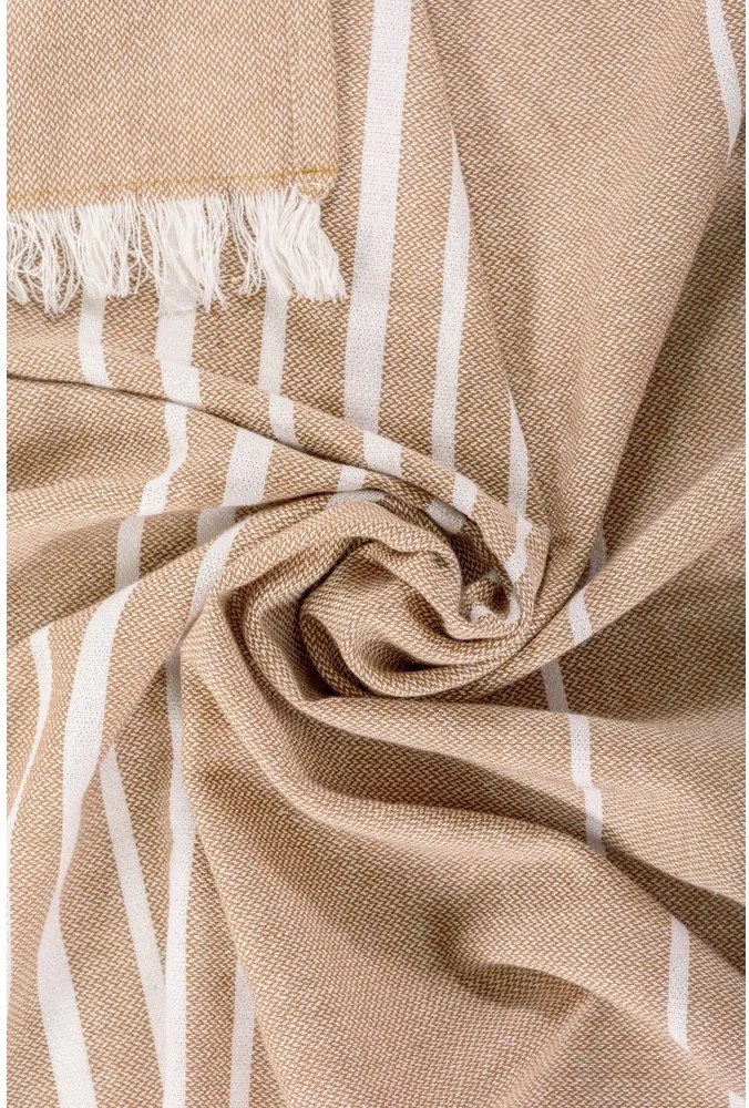 Bézs pamut takaró 150x200 cm Solene – Tiseco Home Studio