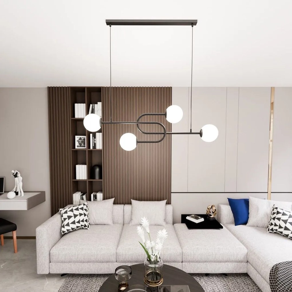 Emibig modern függeszték atria fehér fekete emi1383/4