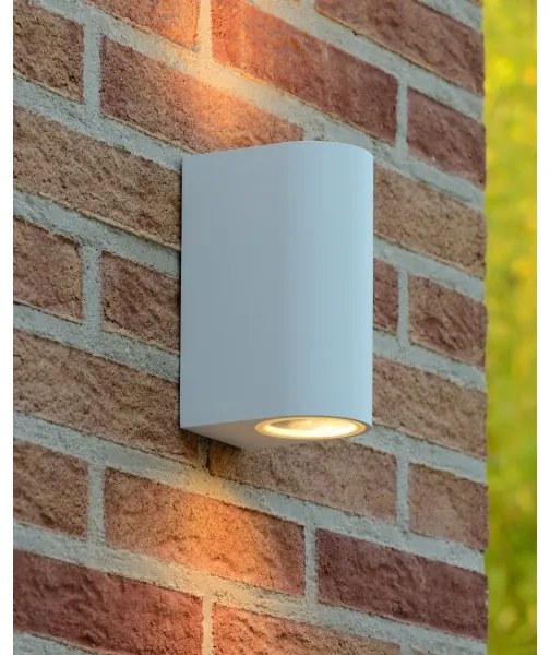 Lucide 69801/02/31 - Kültéri fali lámpa ZARO 2xGU10/35W/230V IP44 fehér
