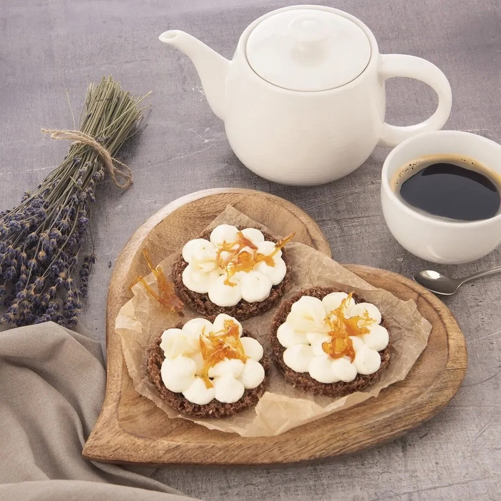 Orion Mango Heart fa tálca 25 x 25 cm, L