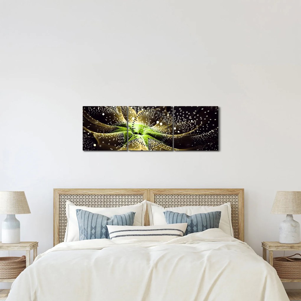 Kép - virág részlete (órával) (90x30 cm)