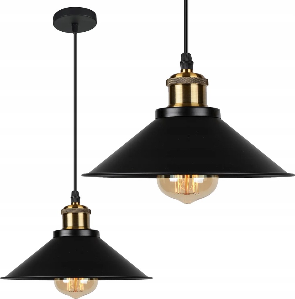 Led Mennyezeti Függő Lámpa Retro Fekete Sárgaréz Konyha Nappali E27