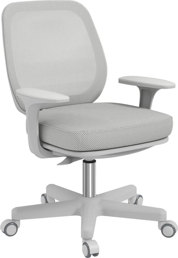 Vinsetto irodai szék, ergonomikus íróasztali szék forgófunkcióval, állítható magasságú, szürke