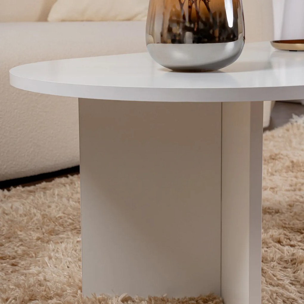 Dohányzóasztal Sable White