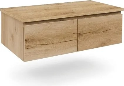 SAT B-Way Mosdó alatti szekrény fedőlappal 119x30x45 cm matt tölgy BWAY120OAKD
