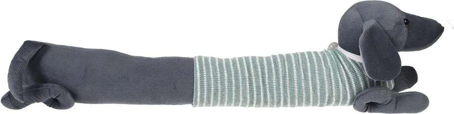 Zöld-szürke huzatfogó párna 17x76 cm Sausage Dog – Rex London