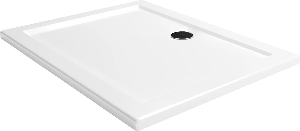 Alacsony, téglalap alakú zuhanytálca mozgáskorlátozottak számára fehér 100x80 cm