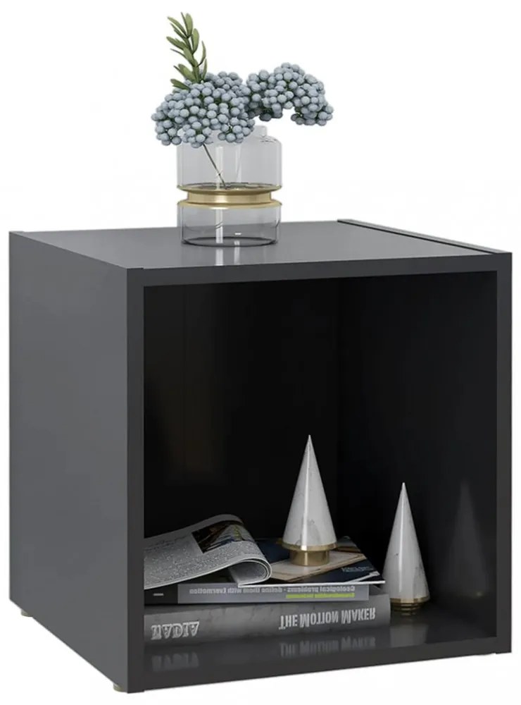 4 db szürke szerelt fa TV-szekrény 37 x 35 x 37 cm