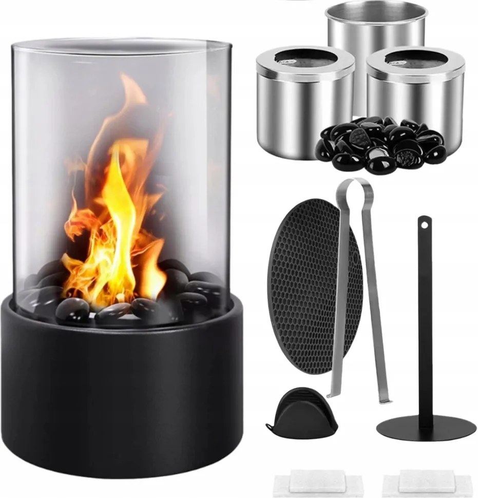 Biokandalló biokandalló szabadonálló bioüzemanyag asztal terasz üveg szett